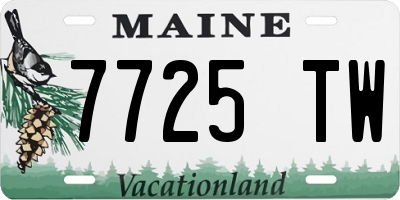 ME license plate 7725TW