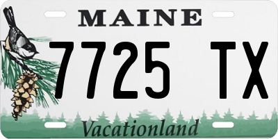 ME license plate 7725TX