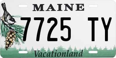 ME license plate 7725TY