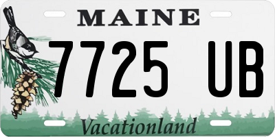 ME license plate 7725UB