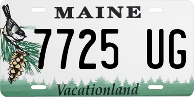 ME license plate 7725UG