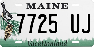 ME license plate 7725UJ