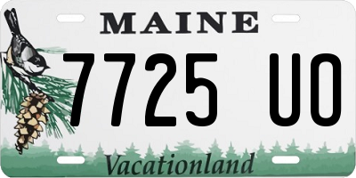 ME license plate 7725UO