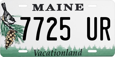 ME license plate 7725UR