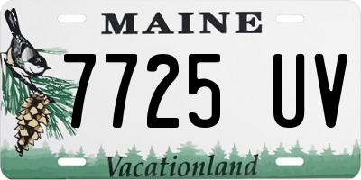 ME license plate 7725UV