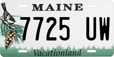 ME license plate 7725UW