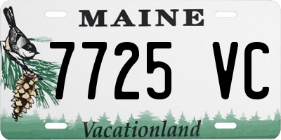 ME license plate 7725VC