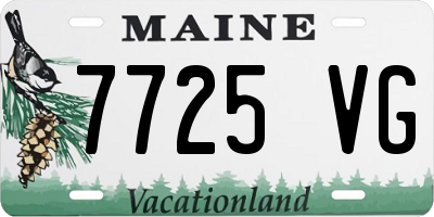 ME license plate 7725VG