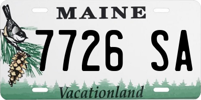 ME license plate 7726SA