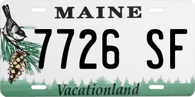 ME license plate 7726SF