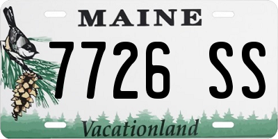 ME license plate 7726SS