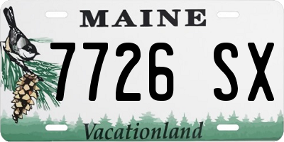 ME license plate 7726SX