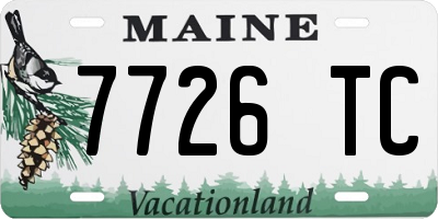 ME license plate 7726TC