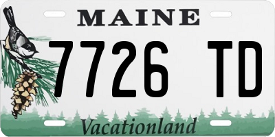ME license plate 7726TD