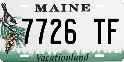 ME license plate 7726TF