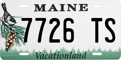 ME license plate 7726TS