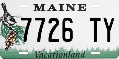 ME license plate 7726TY