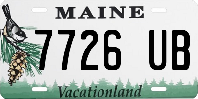 ME license plate 7726UB