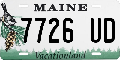ME license plate 7726UD
