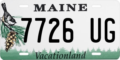 ME license plate 7726UG