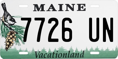 ME license plate 7726UN