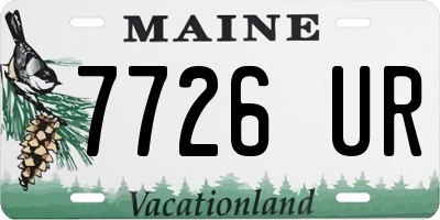 ME license plate 7726UR