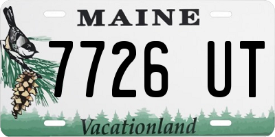 ME license plate 7726UT