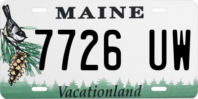 ME license plate 7726UW