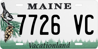 ME license plate 7726VC