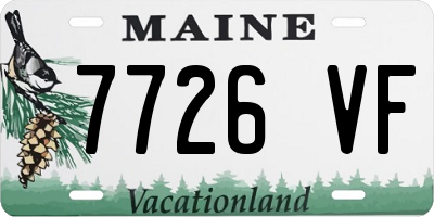 ME license plate 7726VF