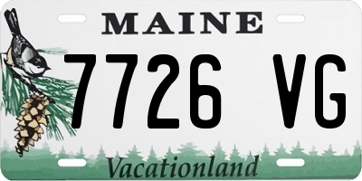 ME license plate 7726VG