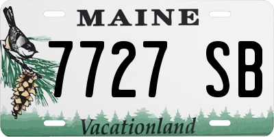 ME license plate 7727SB