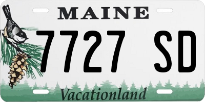ME license plate 7727SD