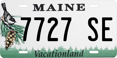 ME license plate 7727SE