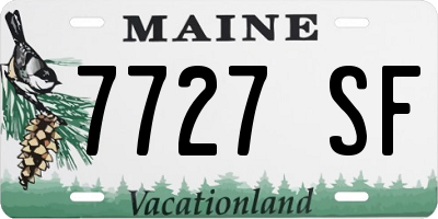 ME license plate 7727SF