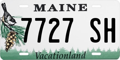 ME license plate 7727SH