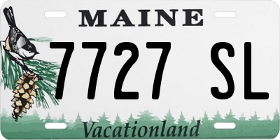ME license plate 7727SL