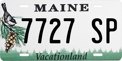 ME license plate 7727SP