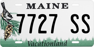 ME license plate 7727SS