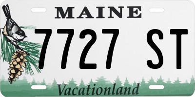 ME license plate 7727ST