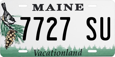 ME license plate 7727SU