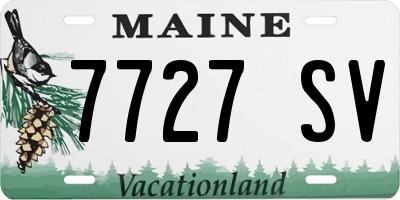 ME license plate 7727SV