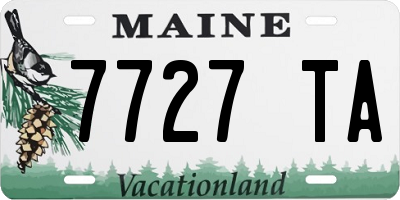 ME license plate 7727TA