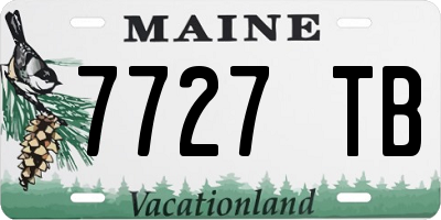 ME license plate 7727TB