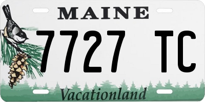 ME license plate 7727TC