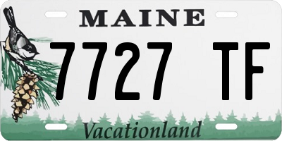 ME license plate 7727TF
