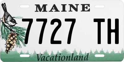 ME license plate 7727TH
