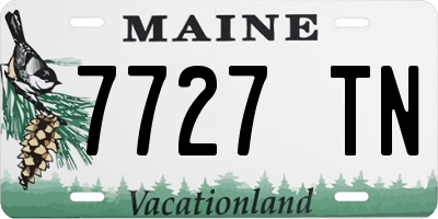 ME license plate 7727TN