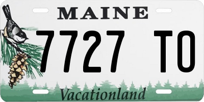 ME license plate 7727TO