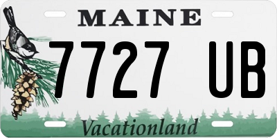 ME license plate 7727UB